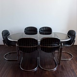 SET OF GASTONE RINALDI DINING TABLE AND CHAIRS